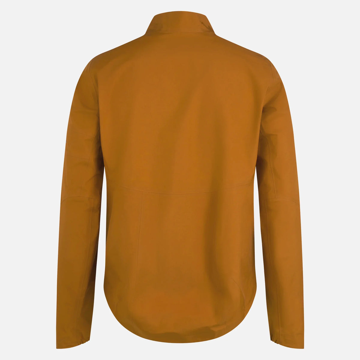 Mustard long-sleeve shirt back view, minimalist design, clean lines, modern casual wear