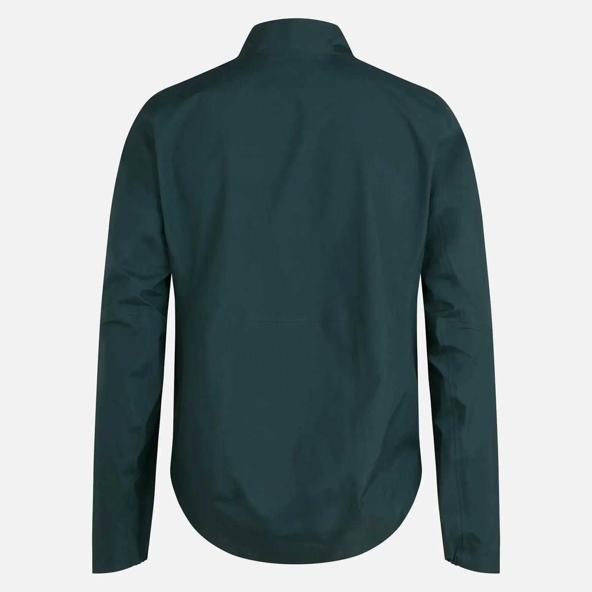 Dark green long-sleeve shirt back view, sleek fit, modern casual style